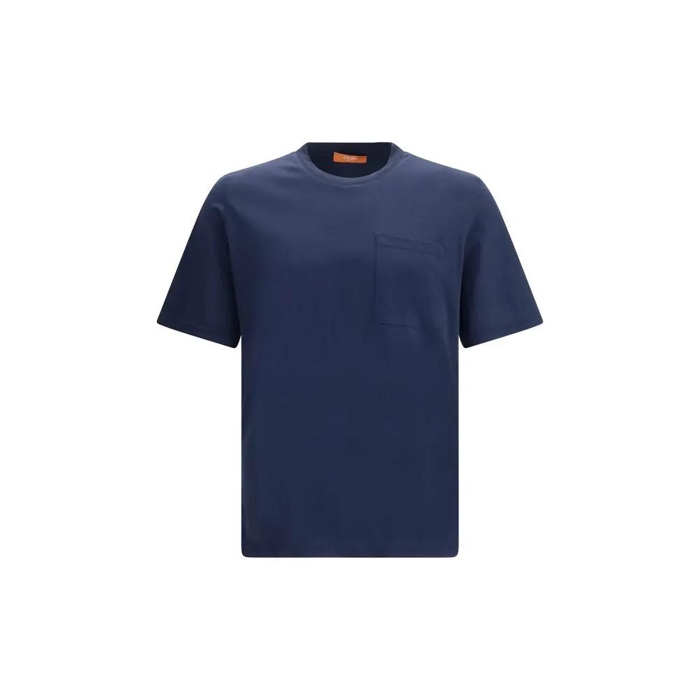 Cruna Blue Cotton T-Shirt