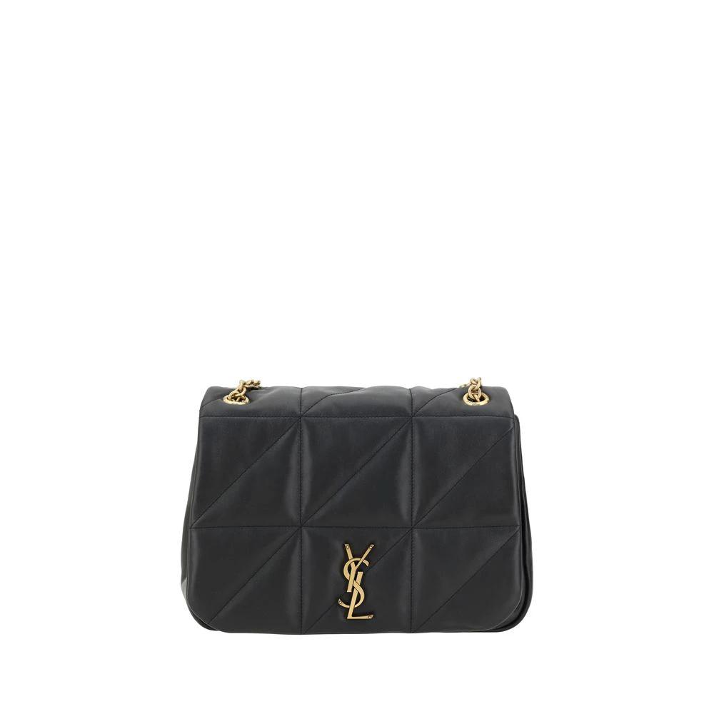 Saint Laurent Black Calf Leather Bos Taurus Shoulder Bag by Saint Laurent