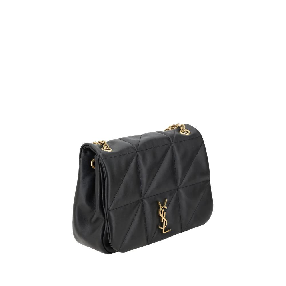 Saint Laurent Black Calf Leather Bos Taurus Shoulder Bag by Saint Laurent