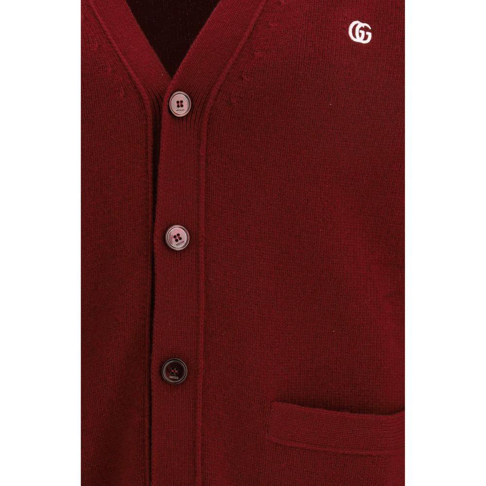 Gucci Bordeaux Wool Cardigan by Gucci