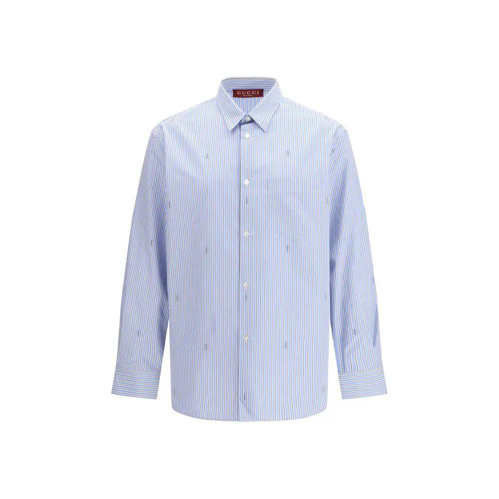 Chemise Gucci en coton bleu à motifs
