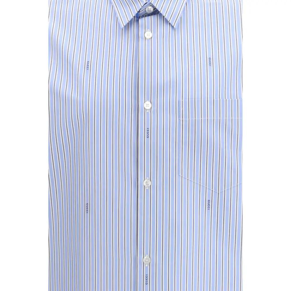 Chemise Gucci en coton bleu à motifs