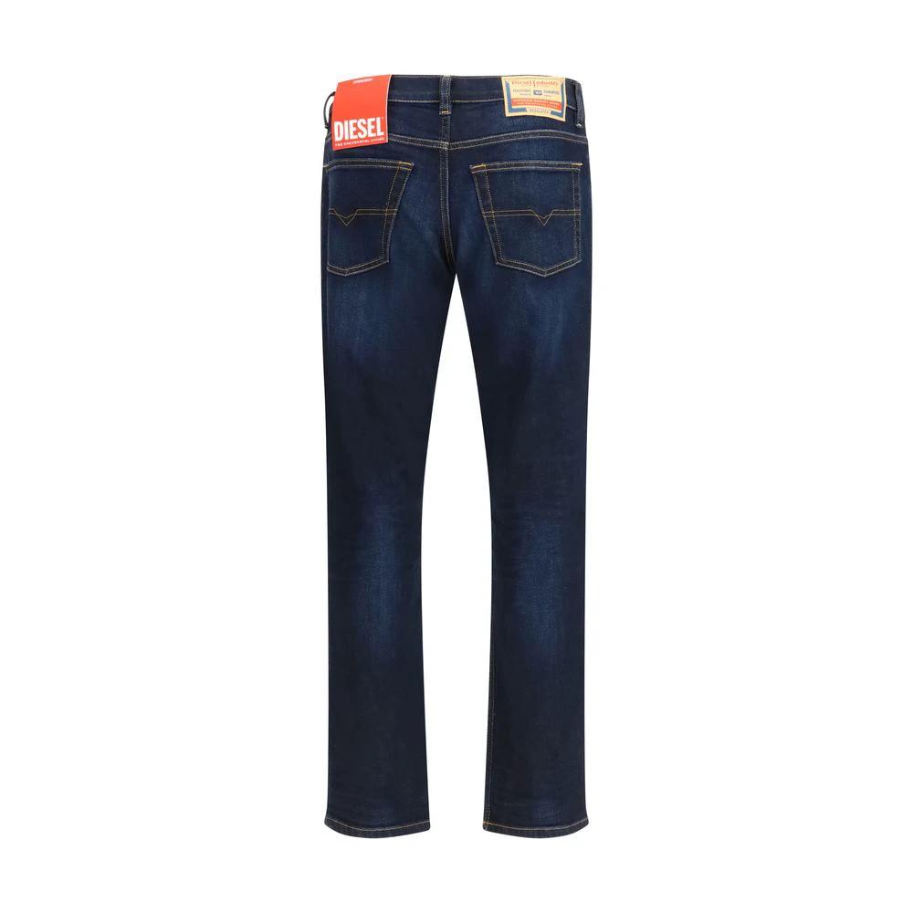 Diesel Blue Cotton Relaxed Fit Jeans by Diesel