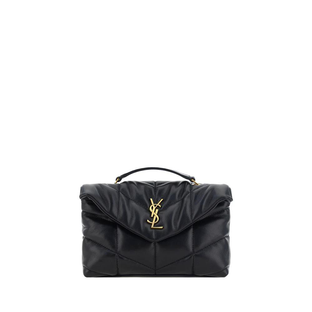 Saint Laurent Black Lamb Ovis Aries Aries Shoulder Bag by Saint Laurent