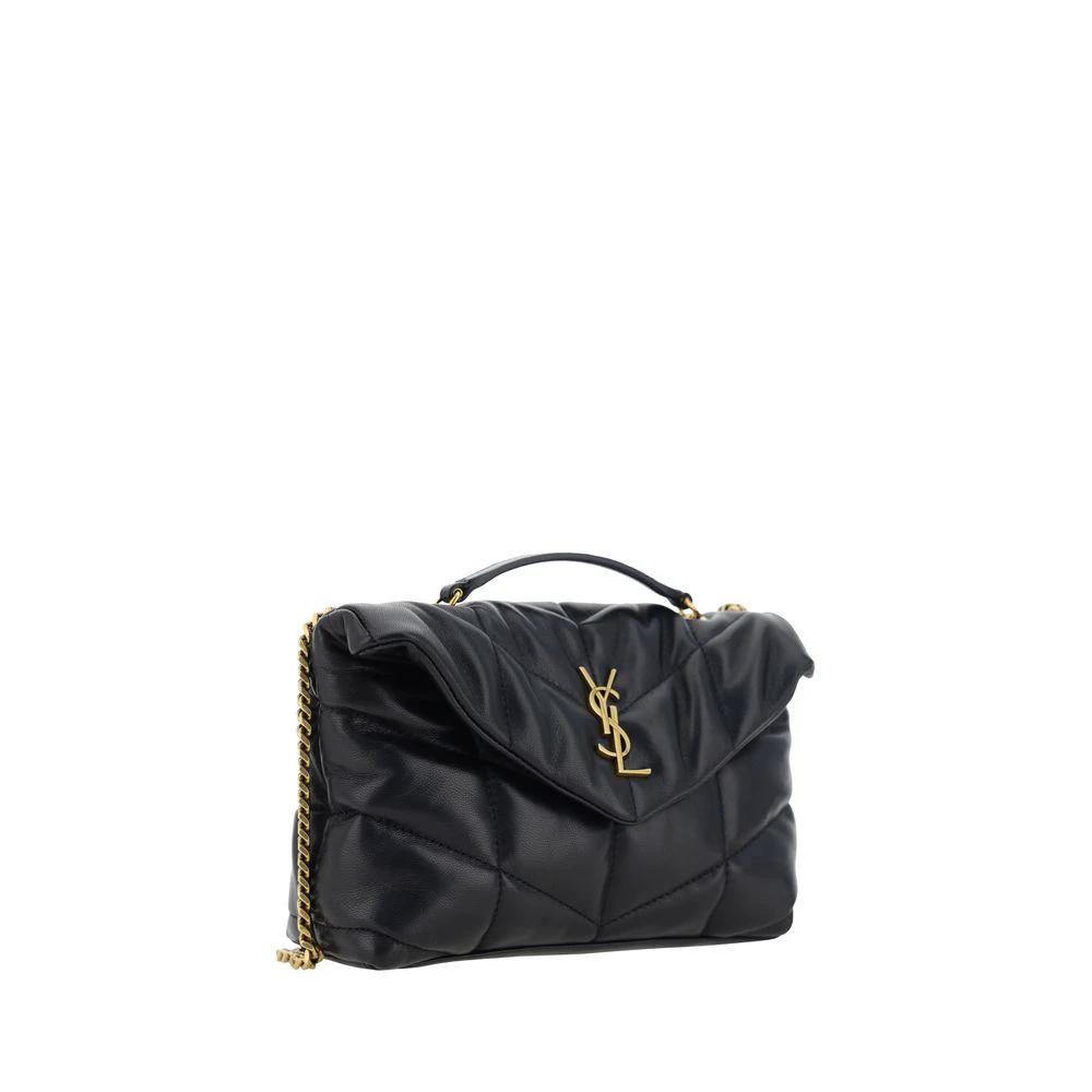 Saint Laurent Black Lamb Ovis Aries Aries Shoulder Bag by Saint Laurent
