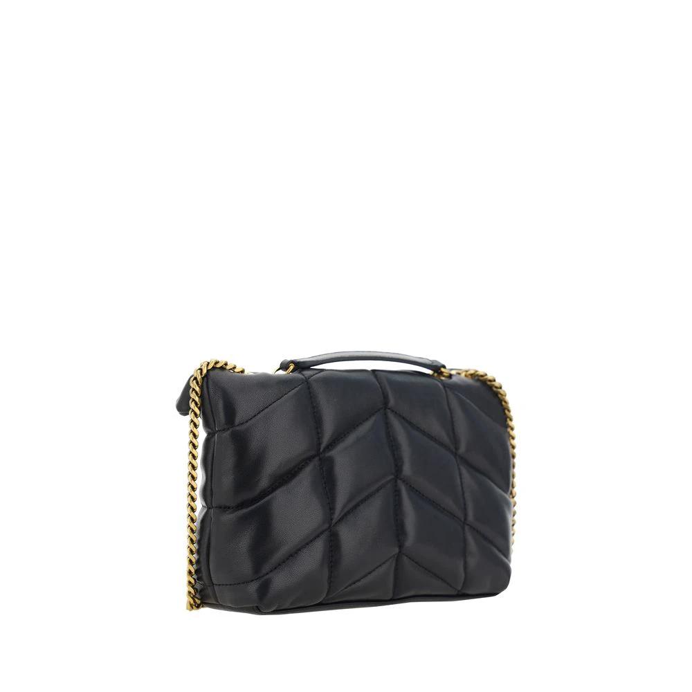 Saint Laurent Black Lamb Ovis Aries Aries Shoulder Bag by Saint Laurent