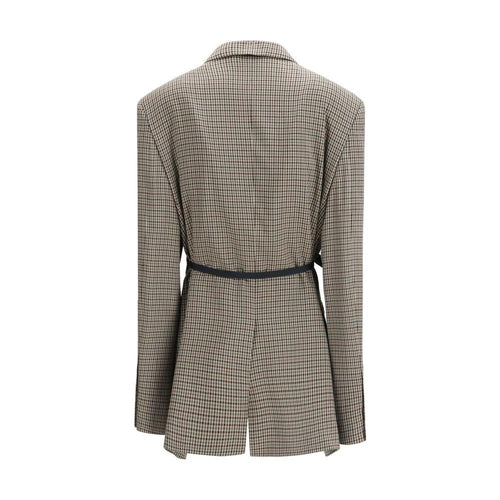 Veste Balenciaga Vichy Croisée en Lyocell – Coupe Regular Femme SS26