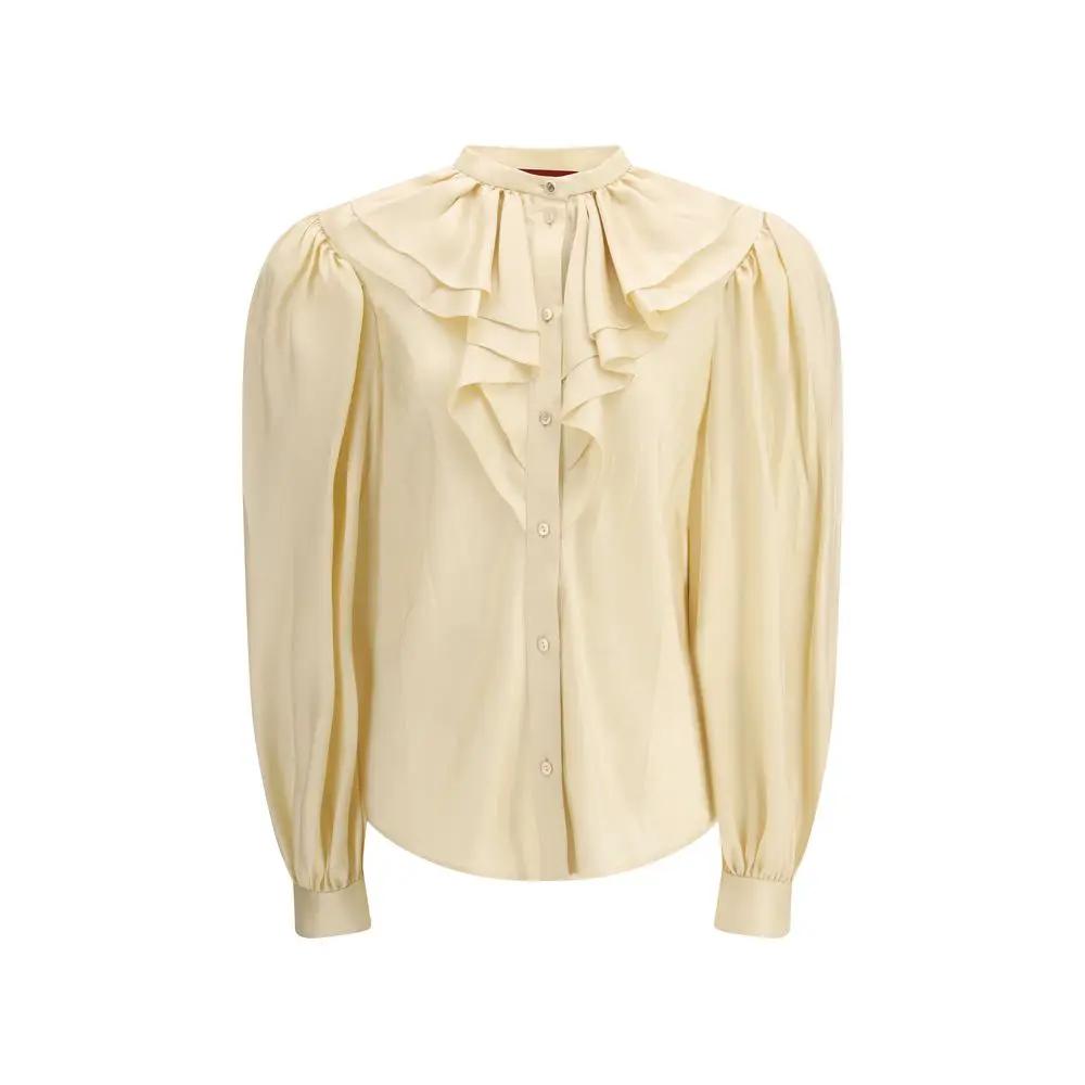 Chemise en soie beige Gucci