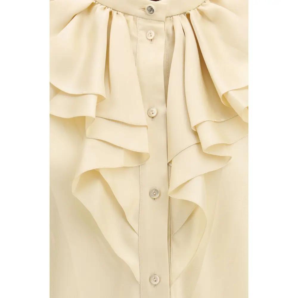 Chemise en soie beige Gucci