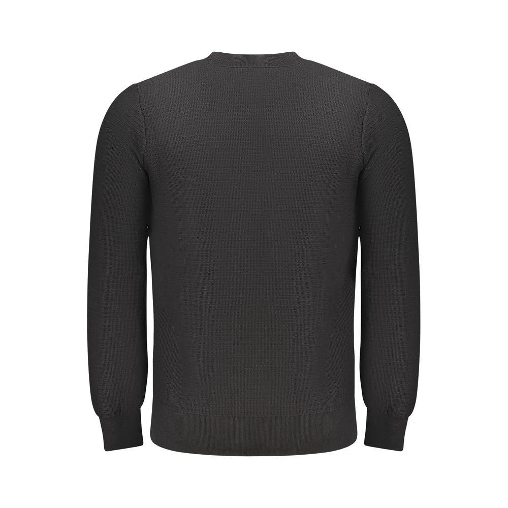 Hugo Boss Black Cotton Men Sweater Hugo Boss