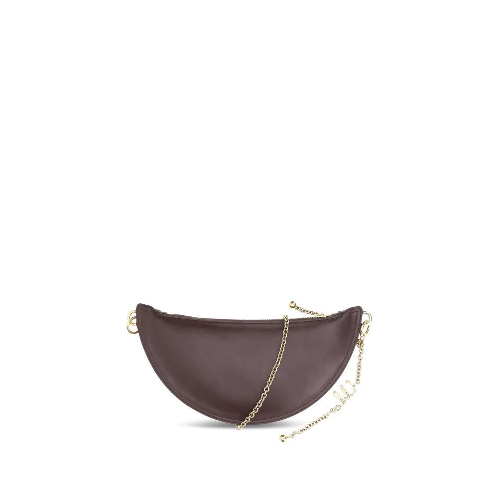Chloé Brown Lamb Ovis Aries Aries Shoulder Bag by Chloé