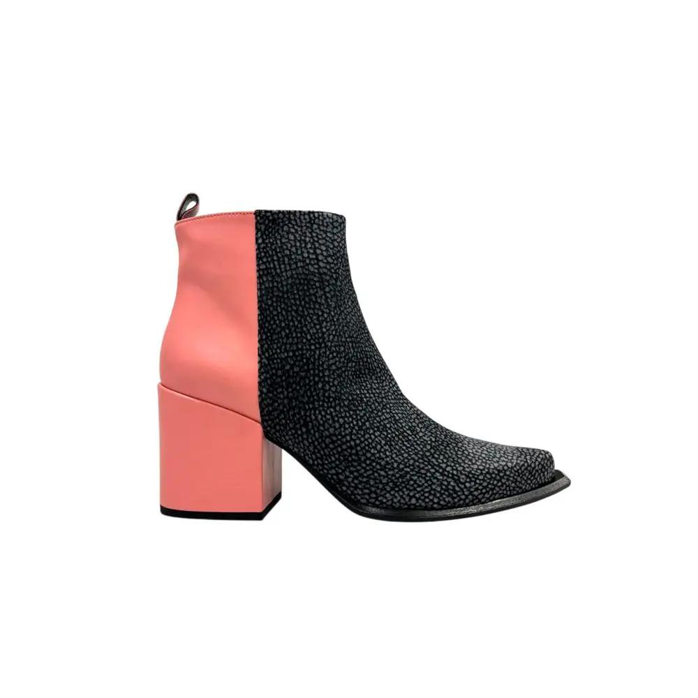 Bottes pour femmes en cuir véritable rose bourbonien