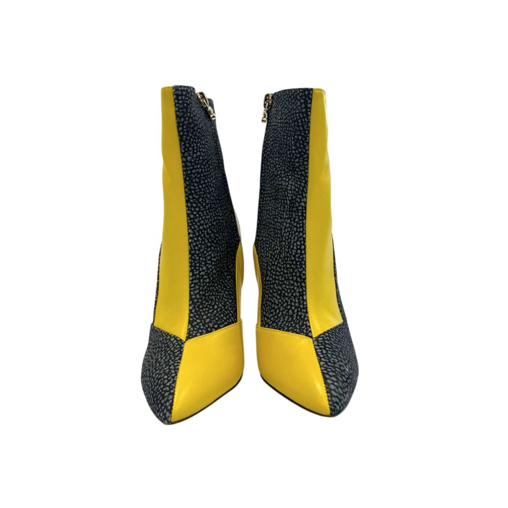 Bottes pour femmes en cuir véritable jaune Borbonese