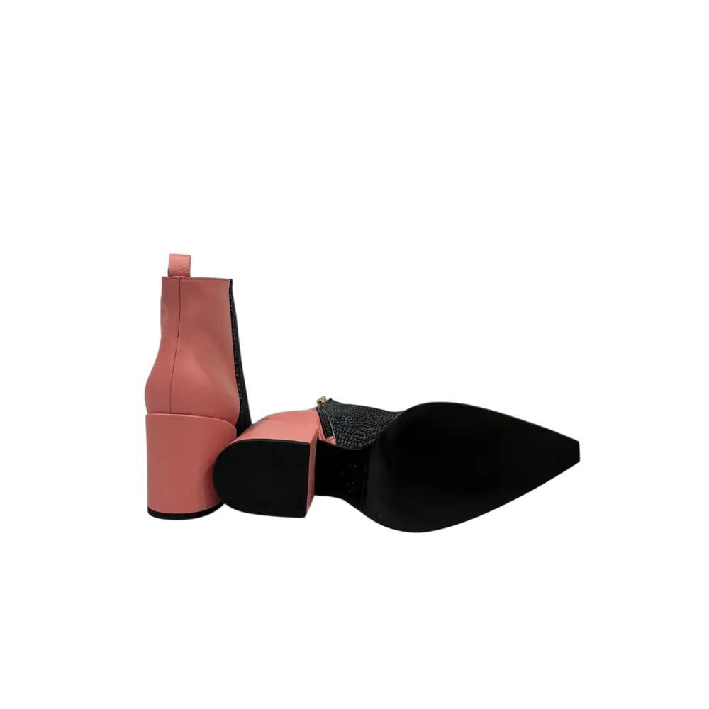 Bottes pour femmes en cuir véritable rose bourbonien