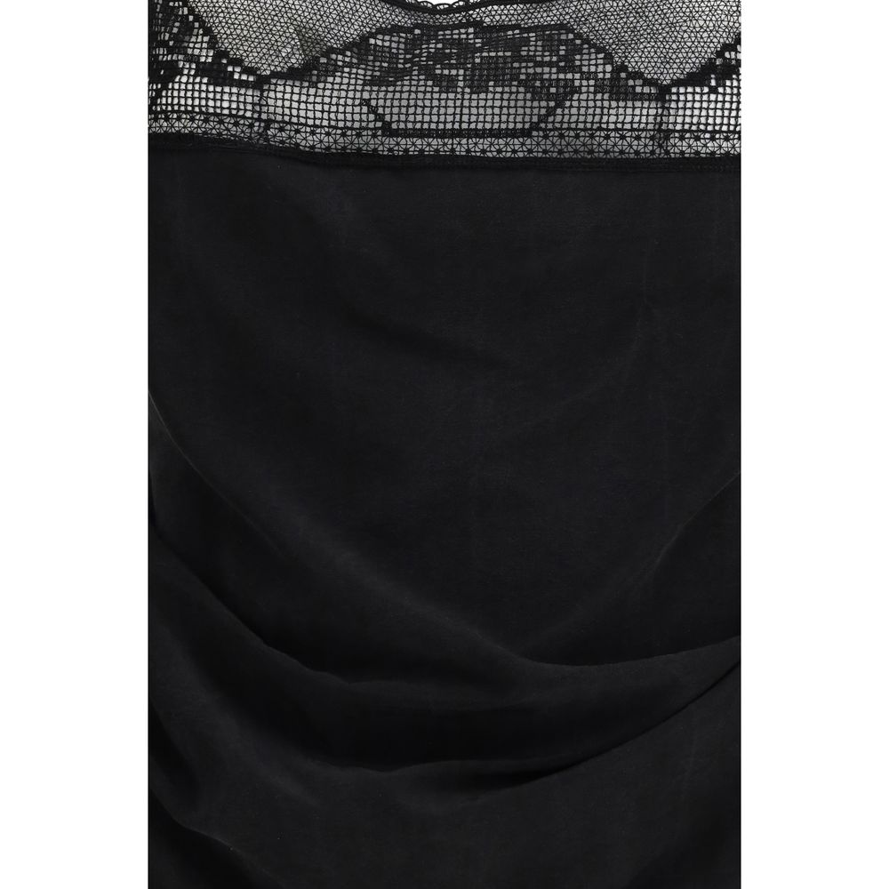 Haut en soie noire Magda Butrym