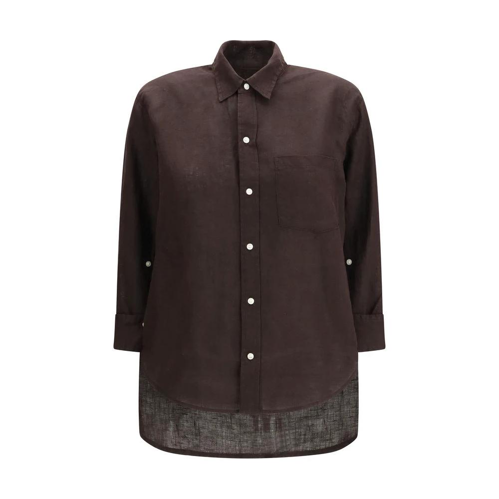 Citizens of Humanity Brown Linen Blouse by Citizens of Humanity