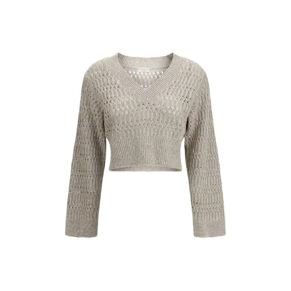 Brunello Cucinelli Beige Linen Sweatshirt