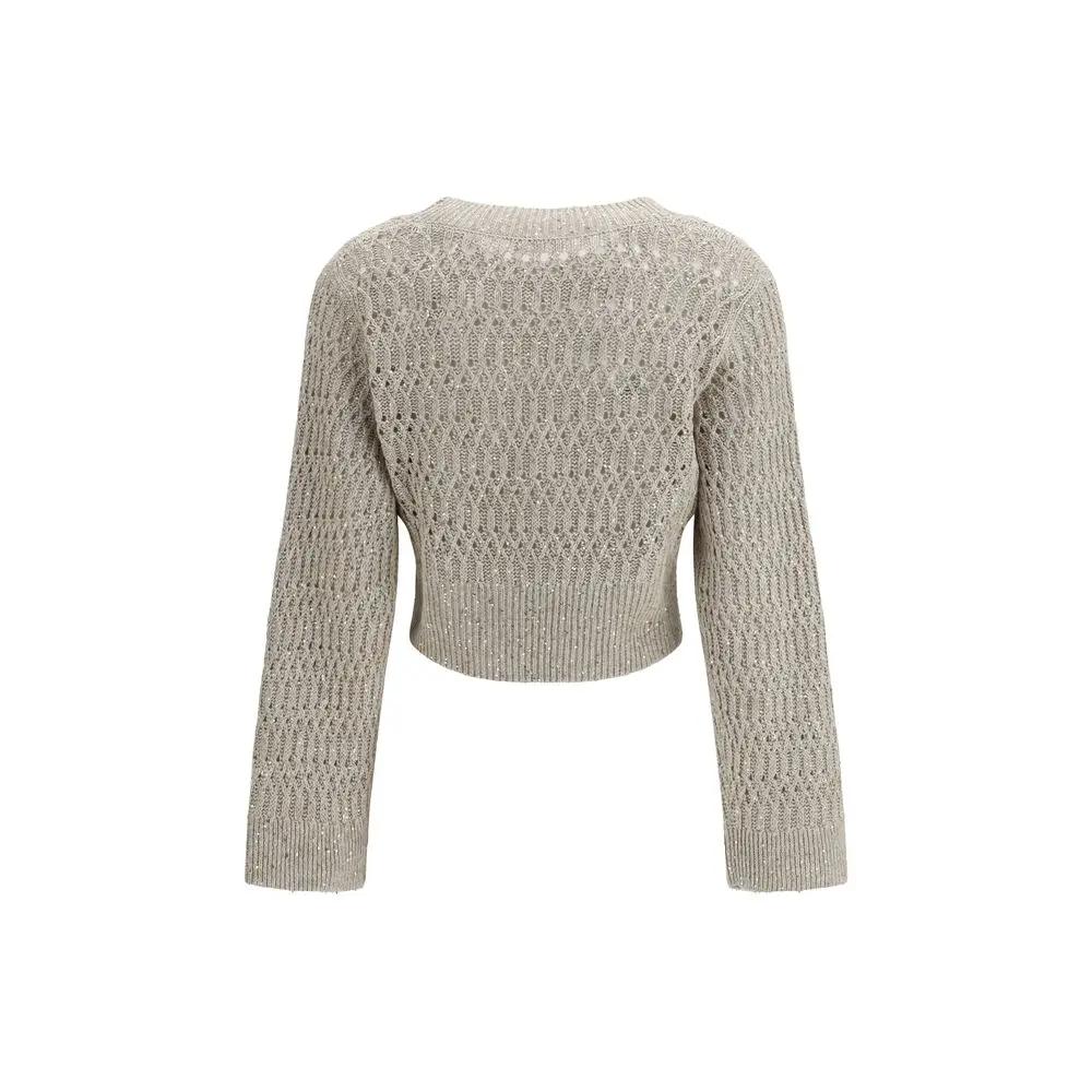Brunello Cucinelli Beige Linen Sweatshirt