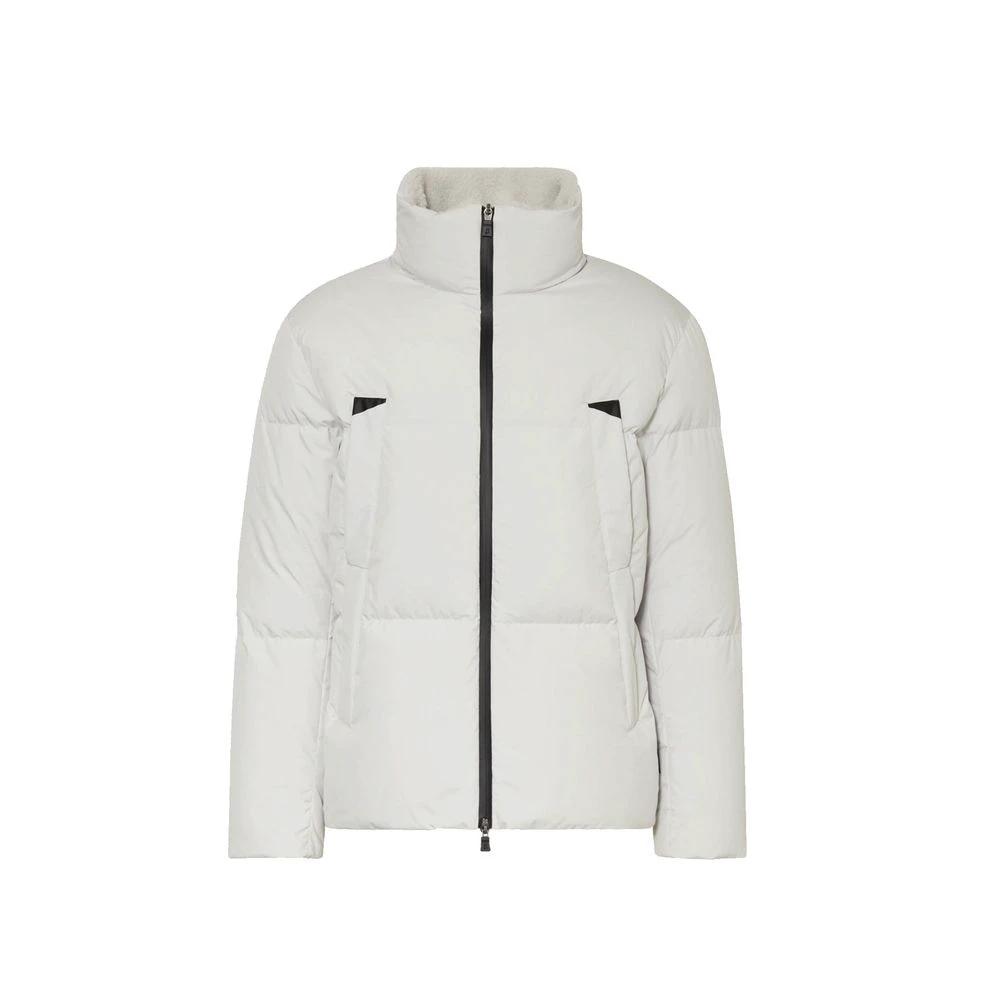 Herno Gray Polyester Coat by Herno