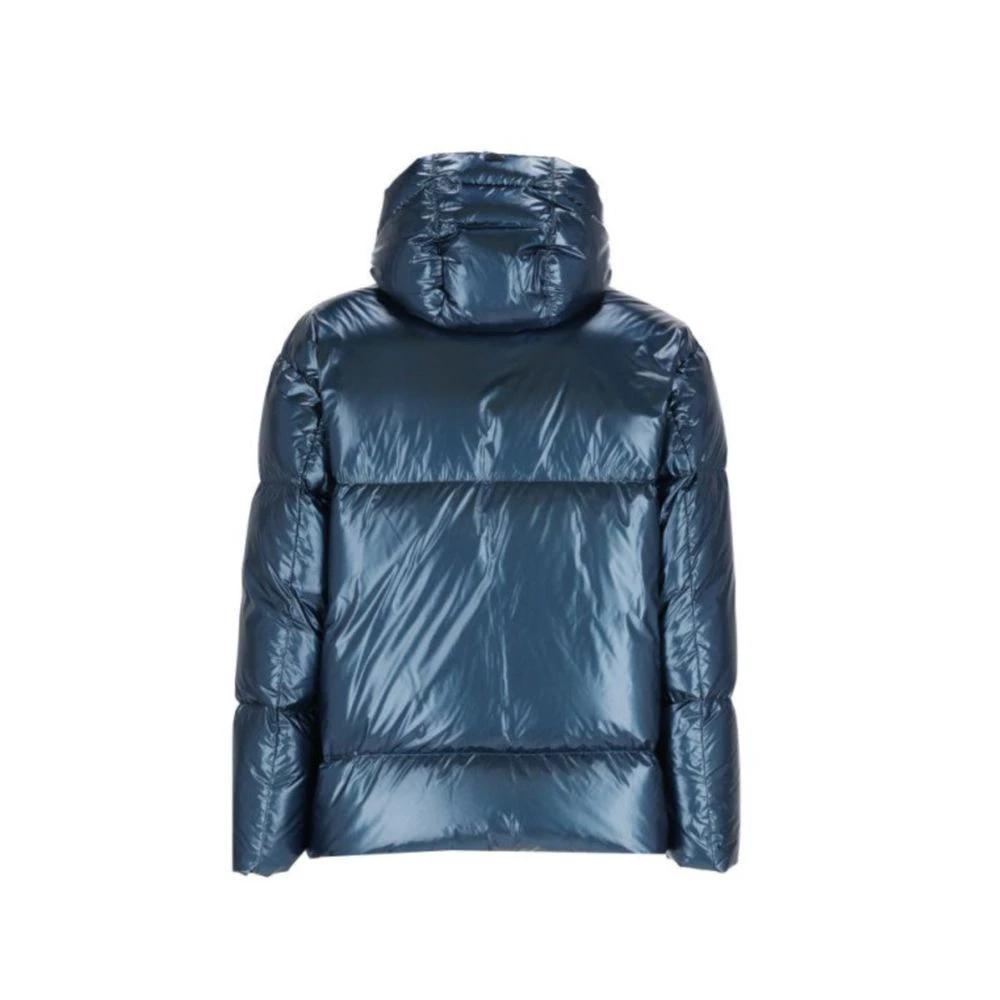 Herno Blue Polyamide Full-Length Jacket by Herno
