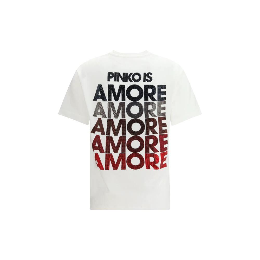 PINKO White Cotton T-Shirt by PINKO