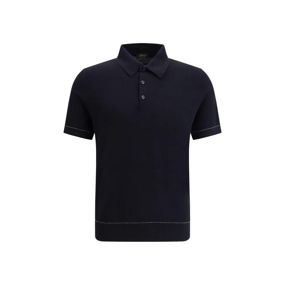 Polo Brioni en coton noir