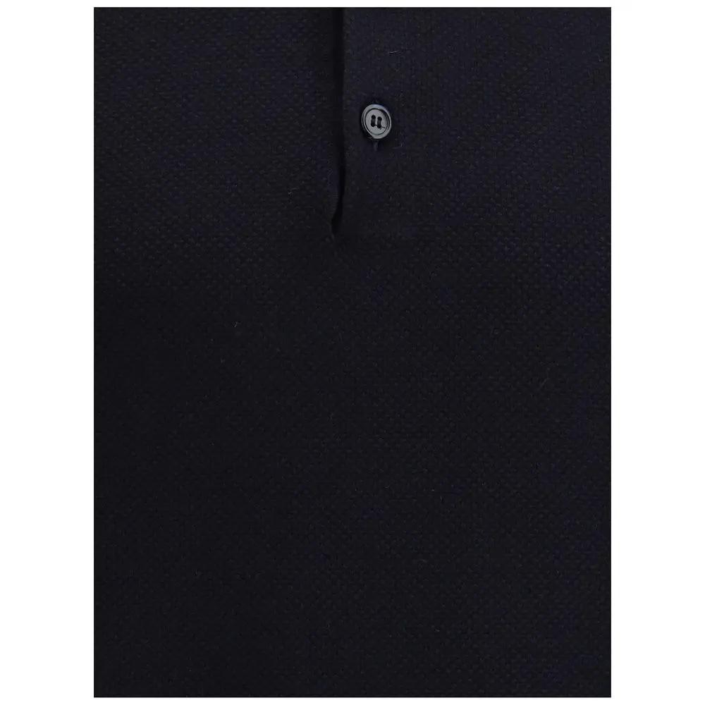 Polo Brioni en coton noir