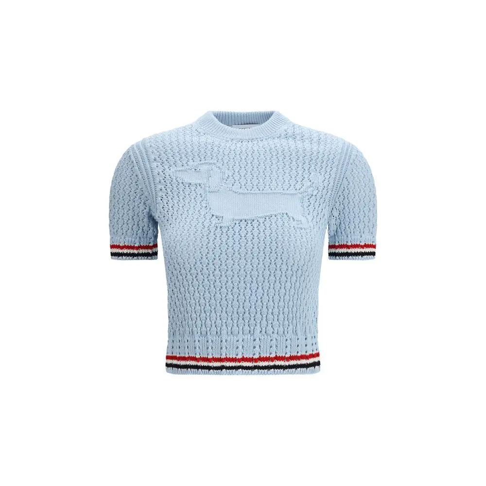T-shirt en coton bleu Thom Browne