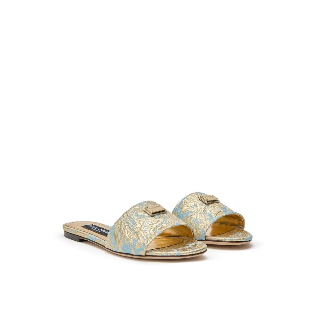 Dolce & Gabbana Blue Polyester Slippers by Dolce & Gabbana