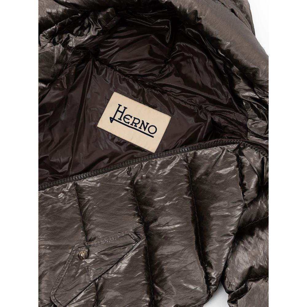 Herno Gray Viscose Parka by Herno
