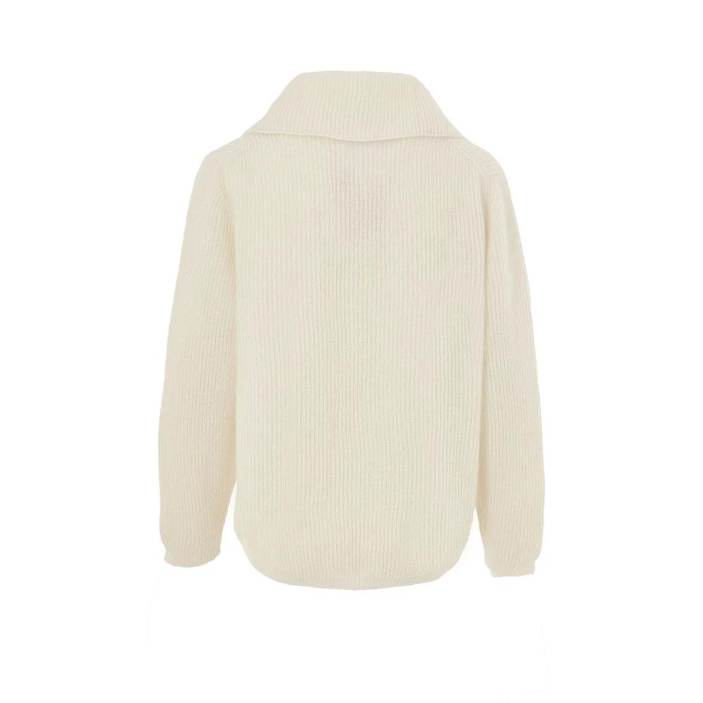 Gran Sasso White Wool Polo Shirt