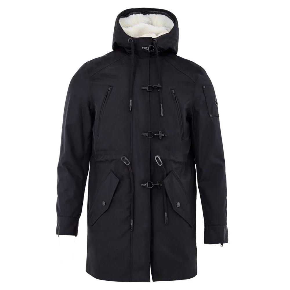 Parka en nylon bleu Moose Knuckles