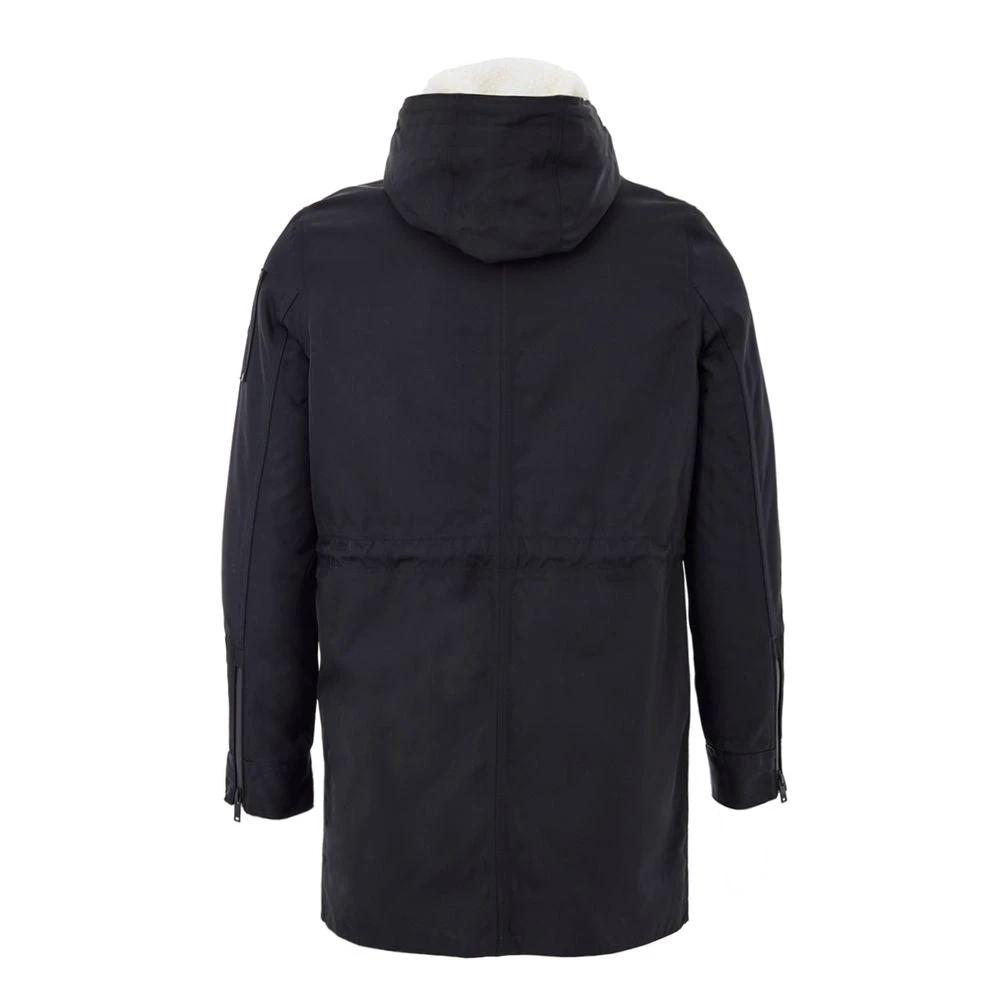Parka en nylon bleu Moose Knuckles