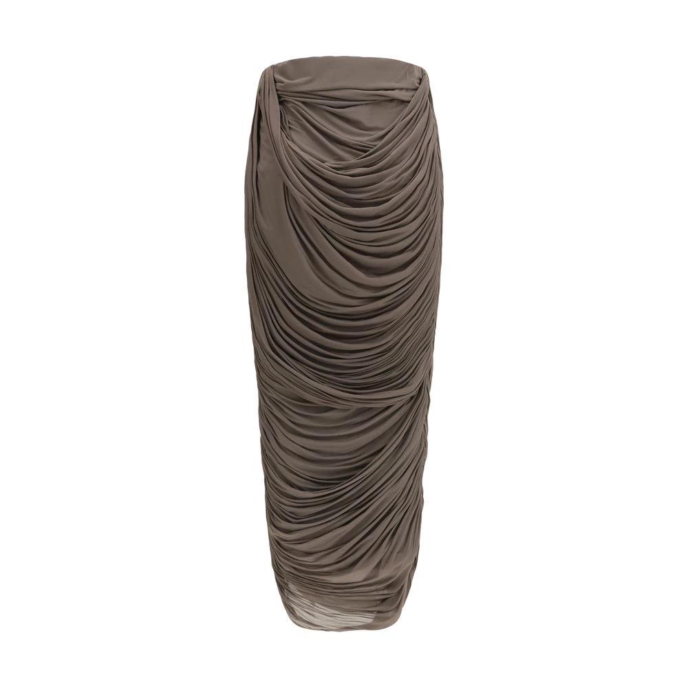 Magda Butrym Brown Copper Midi Skirt by Magda Butrym