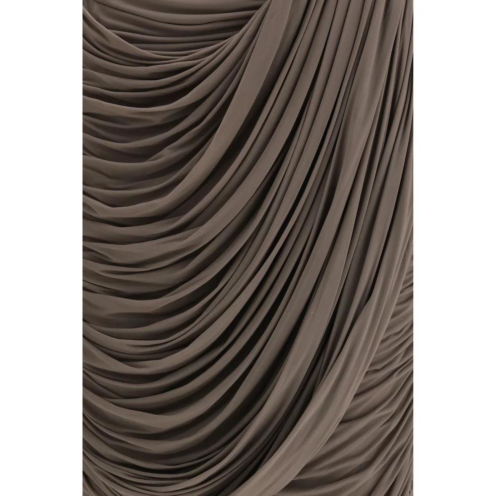 Magda Butrym Brown Copper Midi Skirt by Magda Butrym