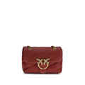 PINKO Bordeaux Calf Leather Bos Taurus Shoulder Bag by PINKO