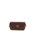 PINKO Brown Calf Leather Bos Taurus Shoulder Bag by PINKO