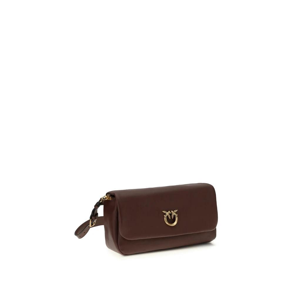 PINKO Brown Calf Leather Bos Taurus Shoulder Bag by PINKO