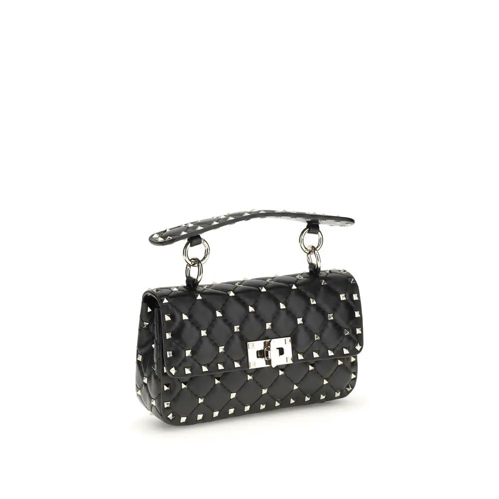 Sac à main Valentino Garavani en agneau noir Ovis Aries Aries