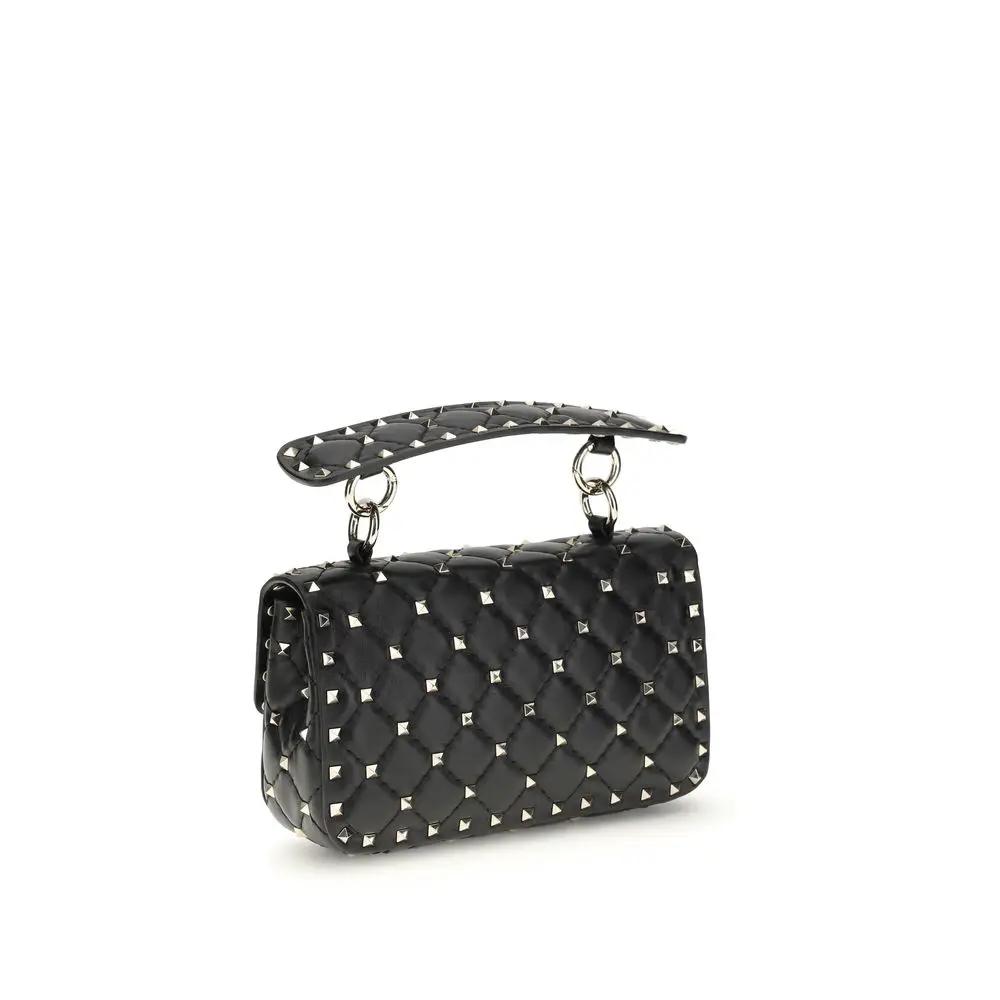 Sac à main Valentino Garavani en agneau noir Ovis Aries Aries
