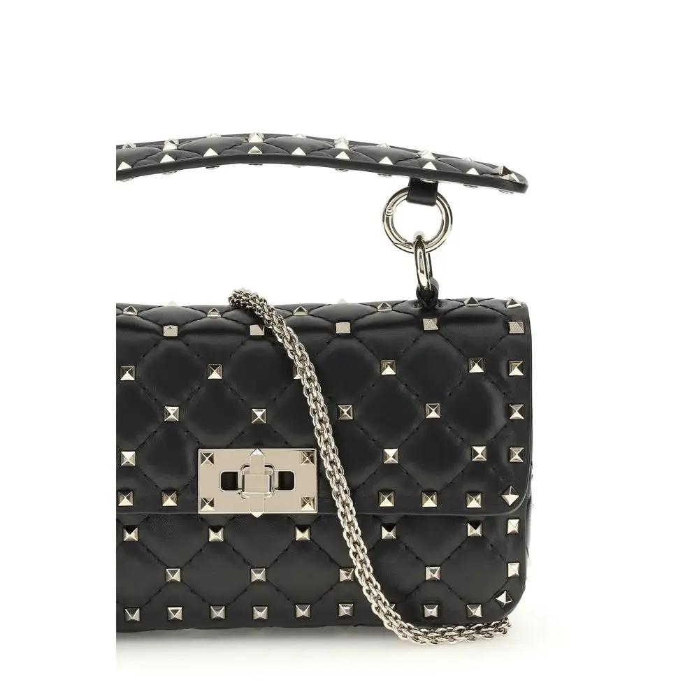 Sac à main Valentino Garavani en agneau noir Ovis Aries Aries