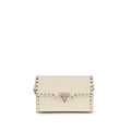 Sac bandoulière Valentino Garavani Bos Taurus en cuir de veau beige