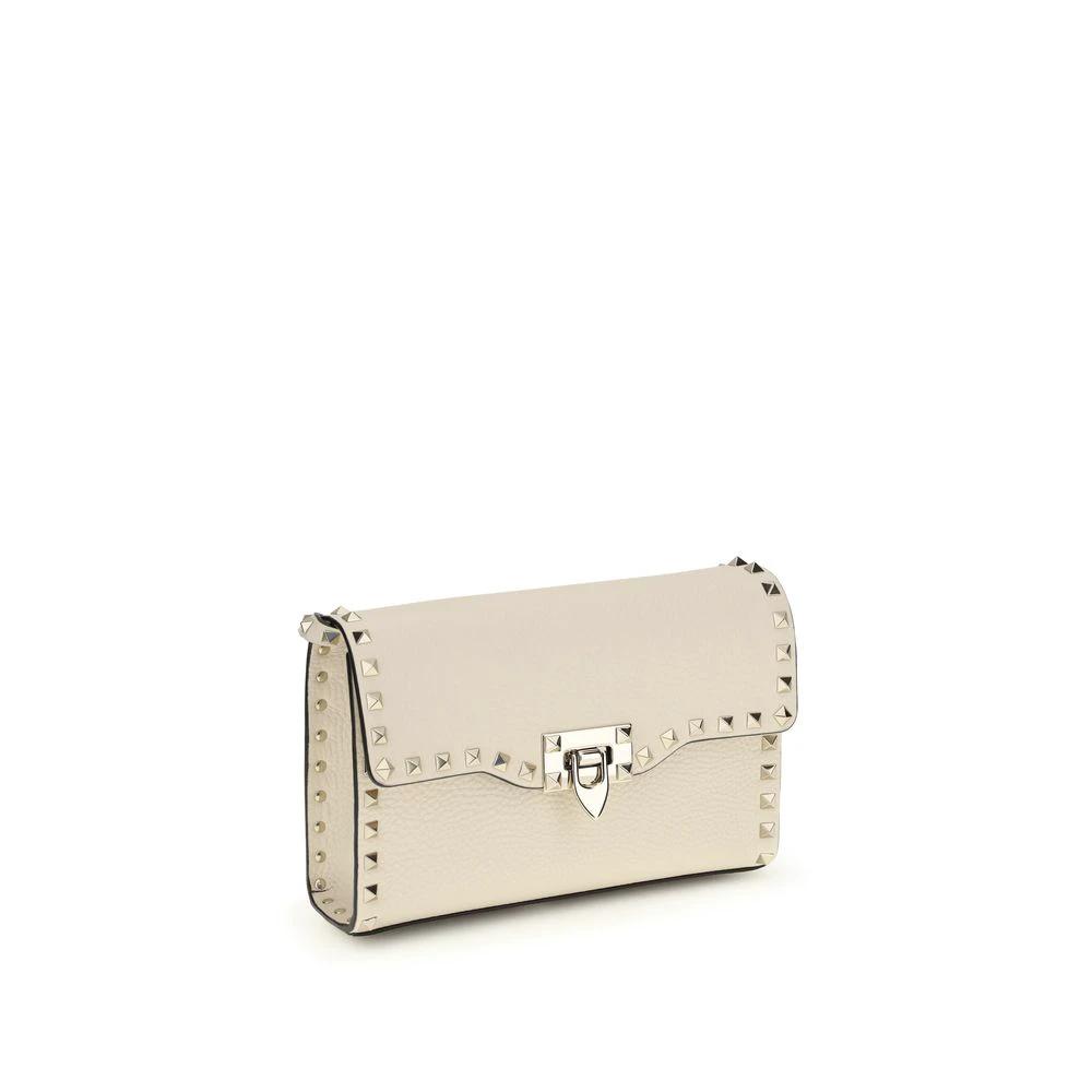 Sac bandoulière Valentino Garavani Bos Taurus en cuir de veau beige