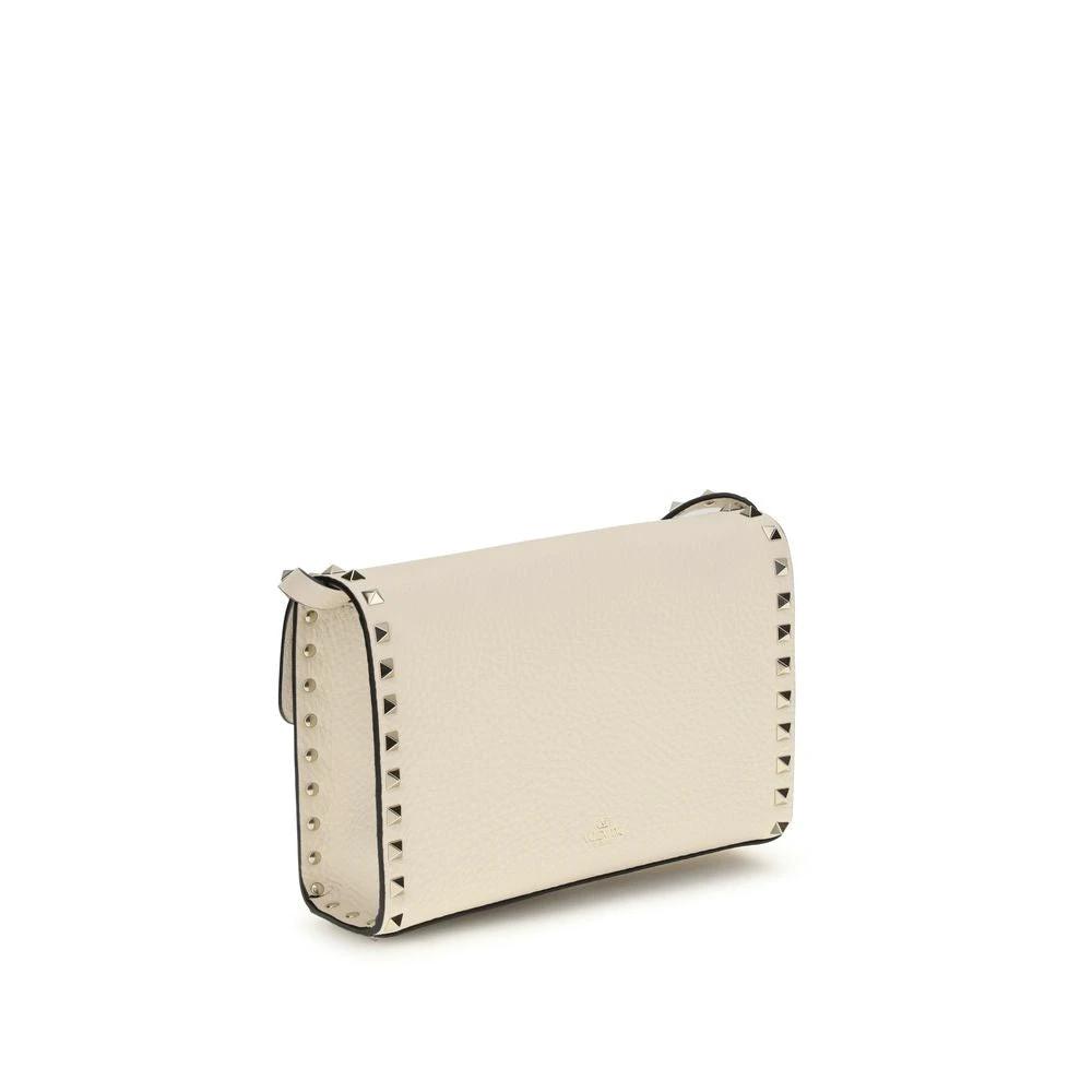 Sac bandoulière Valentino Garavani Bos Taurus en cuir de veau beige