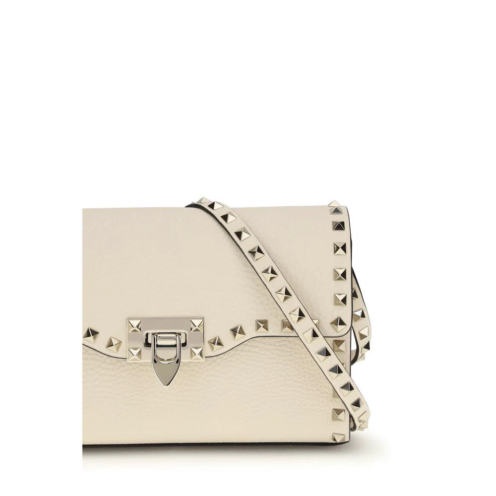 Sac bandoulière Valentino Garavani Bos Taurus en cuir de veau beige