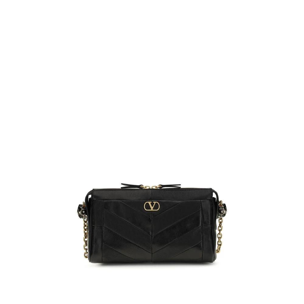 Valentino Garavani Black Lamb Ovis Aries Aries Shoulder Bag by Valentino Garavani