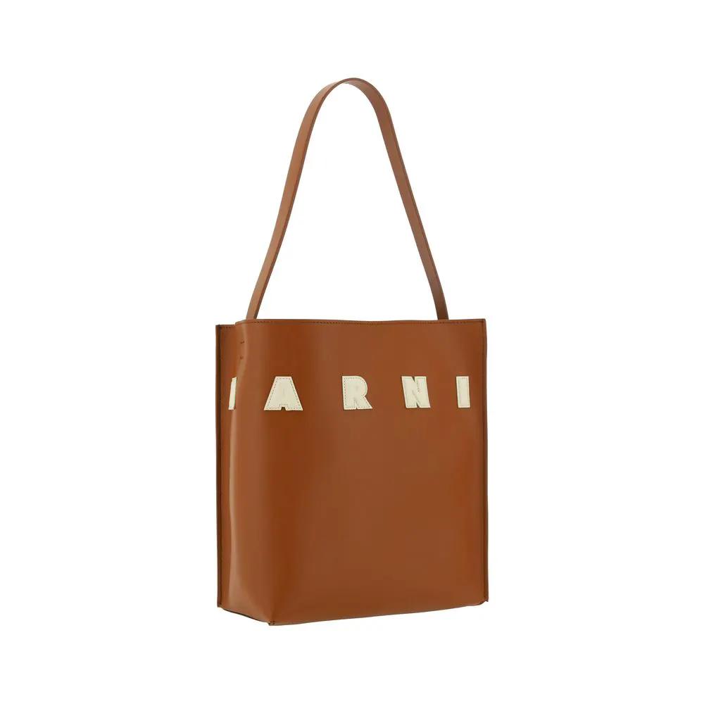 Sac bandoulière Marni Bos Taurus en cuir de veau marron