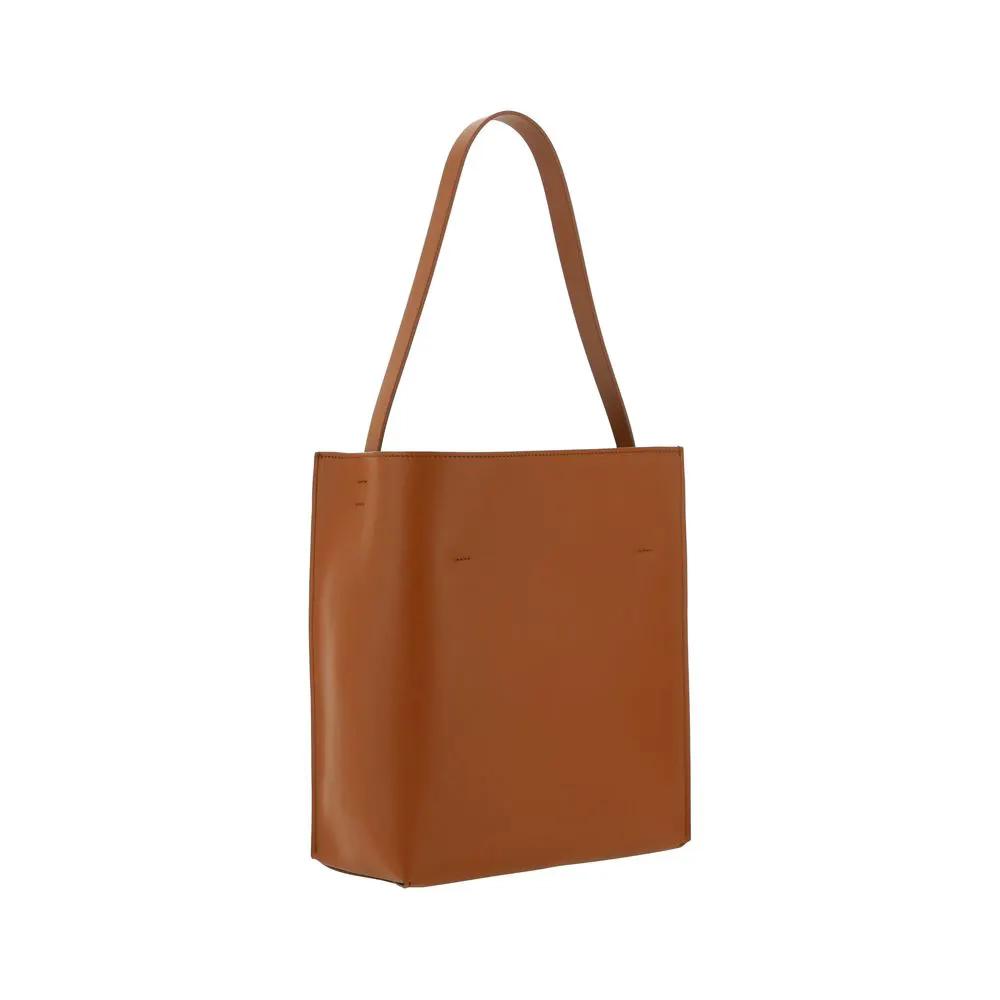Sac bandoulière Marni Bos Taurus en cuir de veau marron