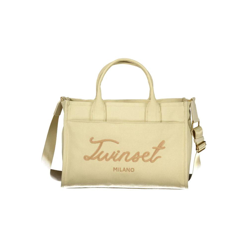 Twinset Beige Cotton Women Tote Twinset