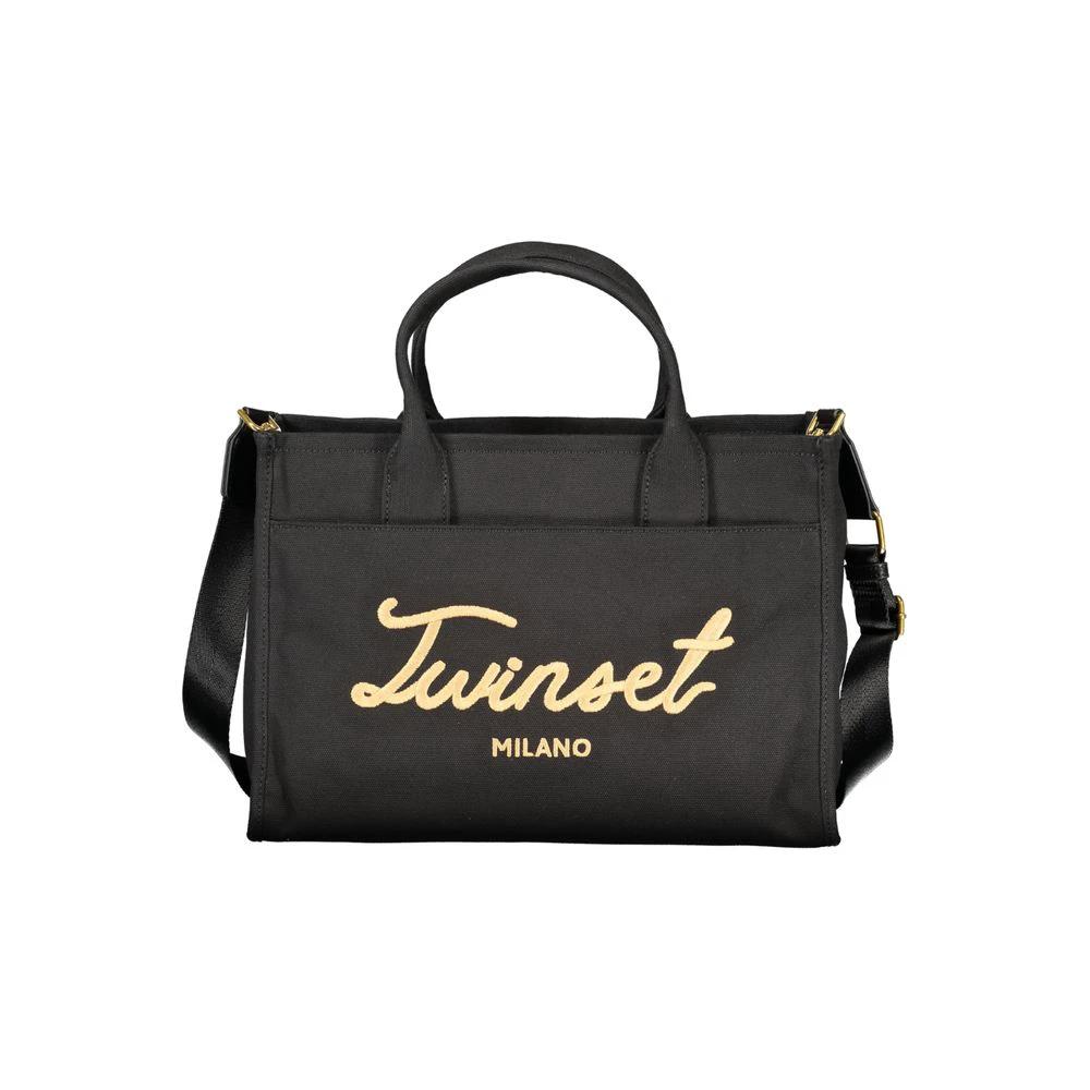 Twinset Nero Cotton Women Tote Twinset